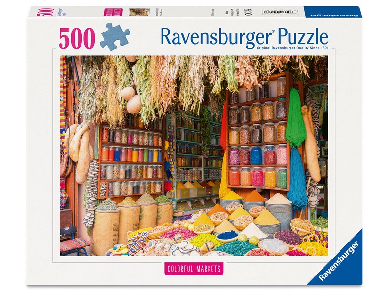Puzzle 500 db – Színes marokkói fűszerek
