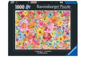 Puzzle 1000 db - Színes virágok