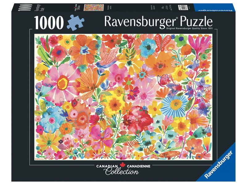 Puzzle 1000 db - Színes virágok