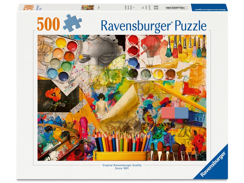 Puzzle 500 db – Art Studio, élénk részlet