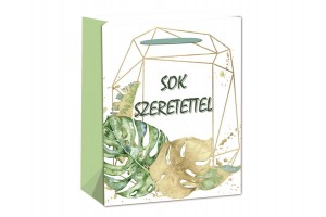 Papírtasak "Sok szeretettel" 26x32 cm