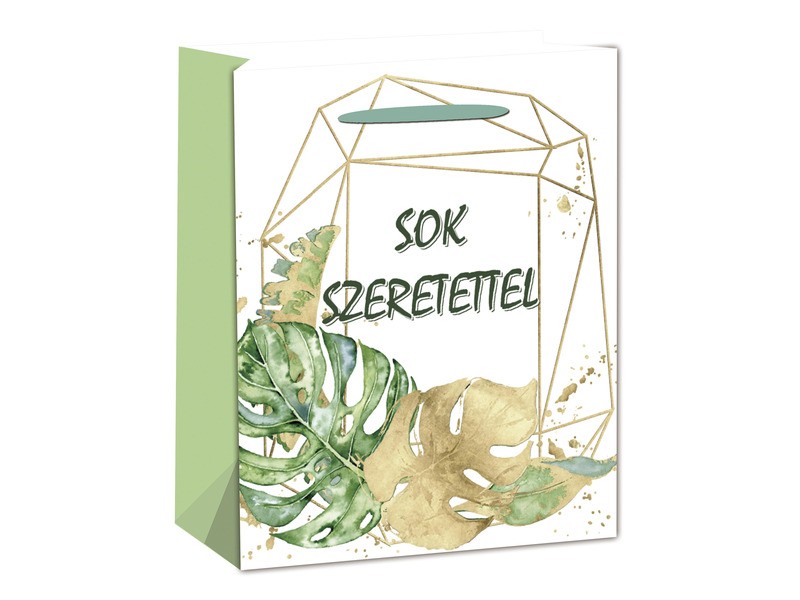 Papírtasak "Sok szeretettel" 26x32 cm