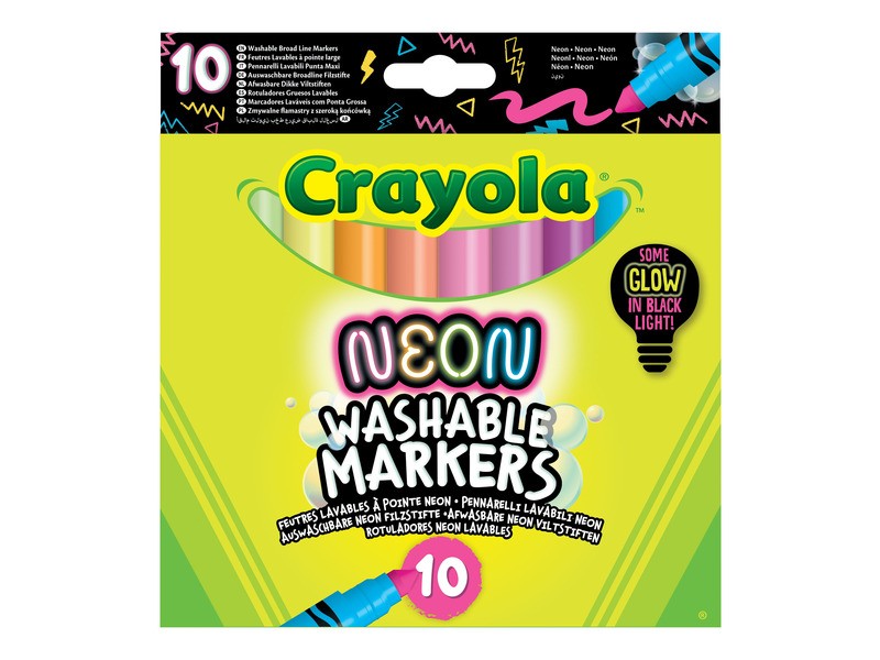 Crayola 10 db vastag hegyű neon filcek