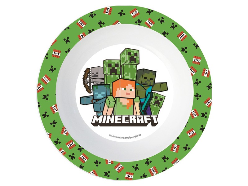 Minecraft mikrózható műanyag mélytányér