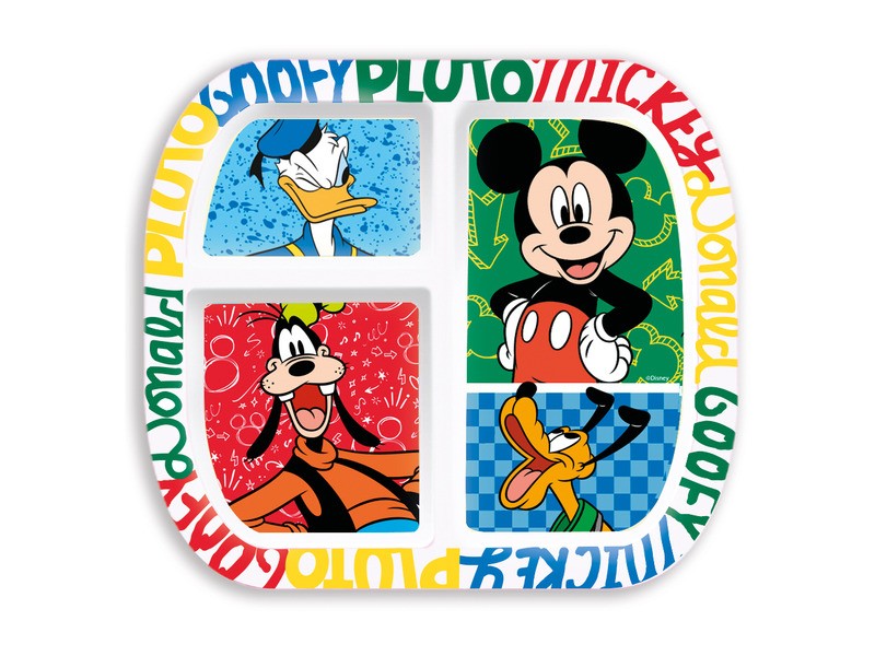 Mickey osztott tányér (műanyag)