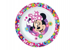 Minnie mintás műanyag lapos tányér