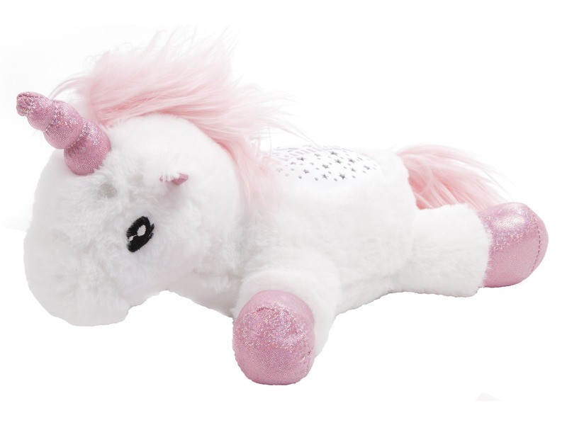 Plüss unikornis bébijáték – zenél és világít