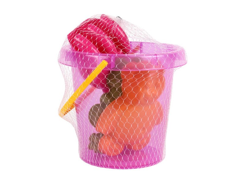 Rózsaszín 5 darabos homokozó szett