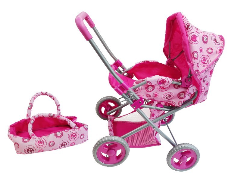 Luxus babakocsi 47x39x63 cm - kényelmes játékbabának