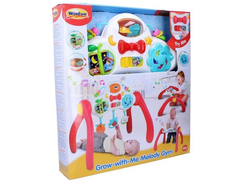 2 az 1-ben zenélő babaállvány - levehető játékokkal