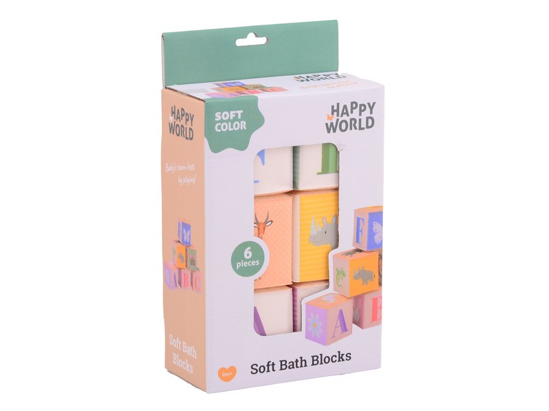 Happy World fürdőkockák 6 db/csomag