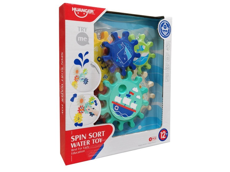 Forgó fürdőjáték – 6 színes darab