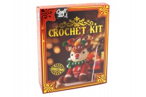 Karácsonyi rénszarvas horgoló szett 12x9x17 cm