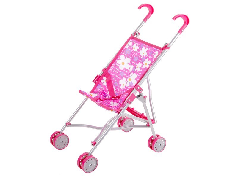 Rózsaszín fémvázas sport babakocsi S9302