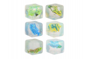 Stresszoldó kocka halacskával – 12 féle minták