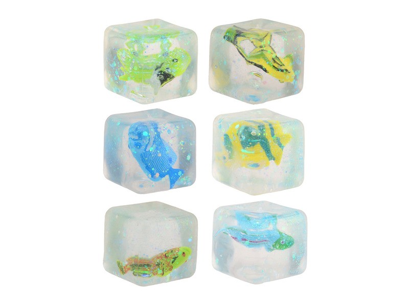 Stresszoldó kocka halacskával – 12 féle minták