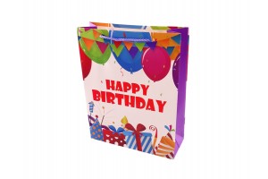 Papírtasak 'Happy Birthday' 26x32x10 cm