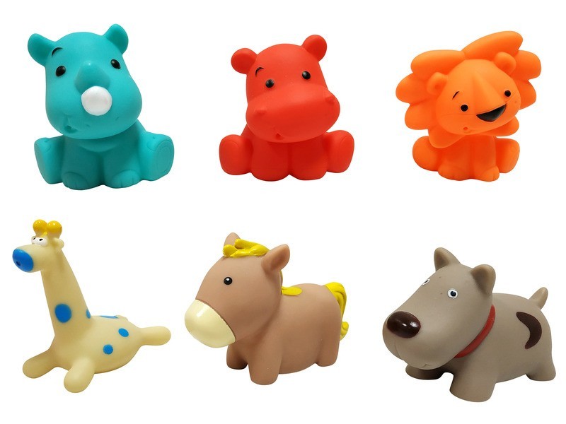 Műanyag állatok, 6 darabos készlet