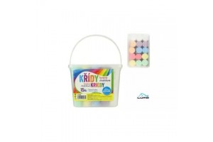 Színes aszfaltkréta - 15 db-os