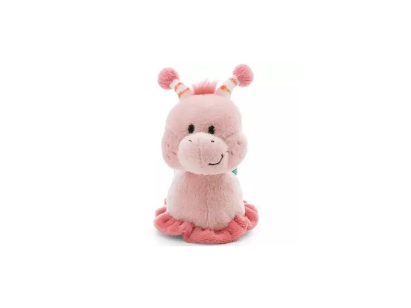 Nici csiga plüss 15 cm – halványrózsaszín, zöld ház