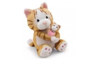 NICI cica plüssfigura kiscicával, 20 cm