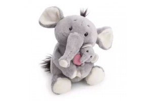 NICI elefánt plüss anya és kicsinye, 20 cm
