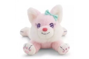 NICI róka plüss 18 cm – fekvő, rózsaszín-fehér