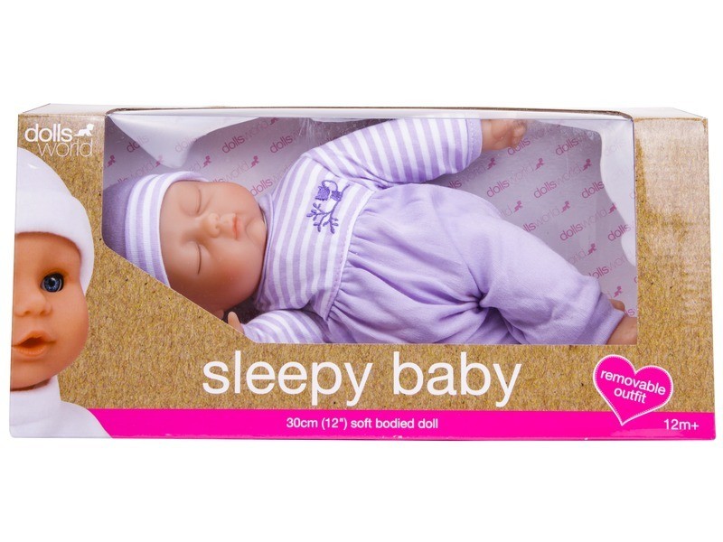 Sleepy Baby puhatestű baba, 30 cm