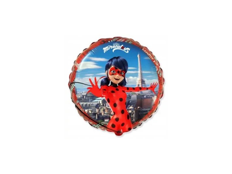 Miraculous katicabogár fólia lufi, 45 cm