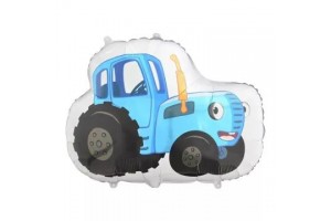 Kék traktor fólia lufi 51x38 cm