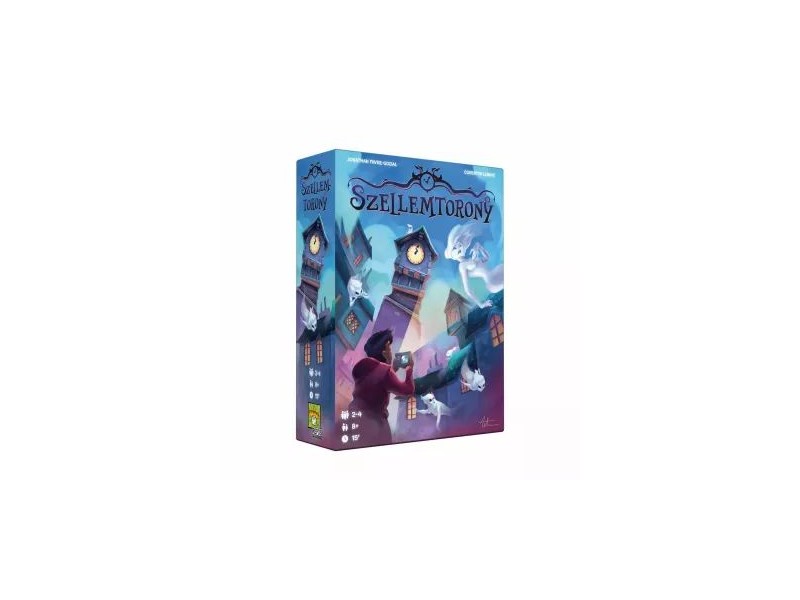 Szellemtorony társasjáték - doboz és játékelemek