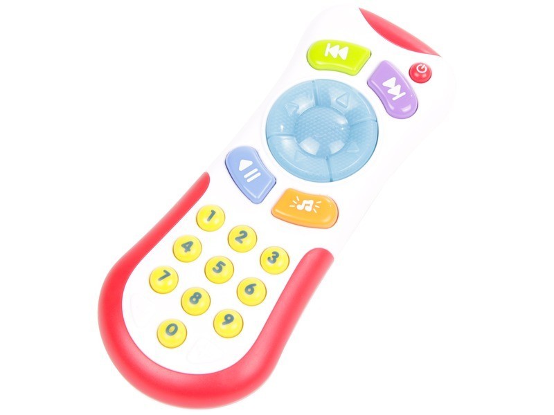 Távirányító alakú zenélő és világító rágóka