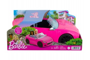 Barbie rózsaszín kabrió, kétüléses játékautó