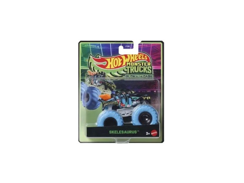 Hot Wheels Skelesaurus - sötétben világító Monster Truck