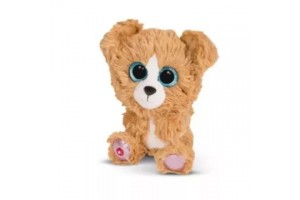 NICI Lollidog plüsskutya 15 cm — aranybarna-fehér