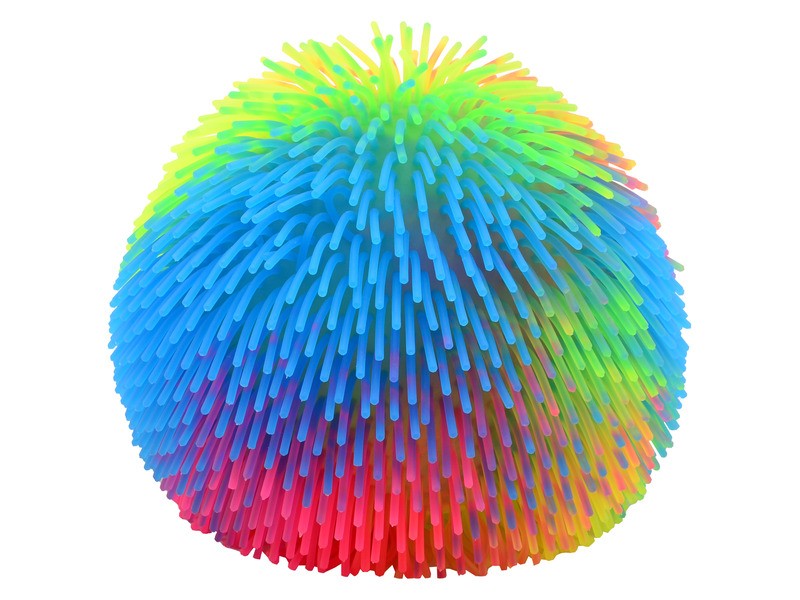 Szivárványos fluffy labda 22 cm