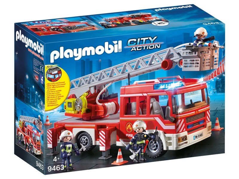 Playmobil létrás tűzoltóautó 9463 - fény és hang