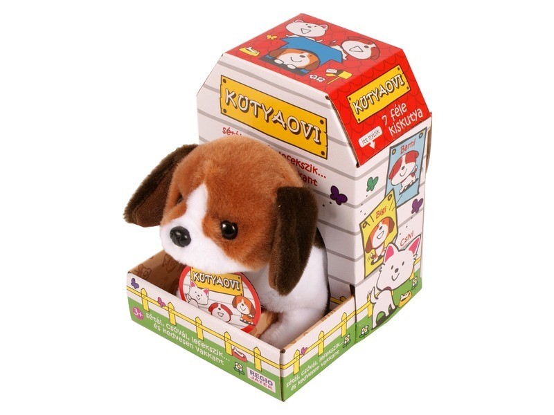 Sétáló Beagle kutyus - 20 cm plüss