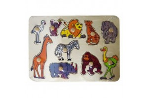 Fa puzzle - Afrikai állatok (29,5x21,8 cm)