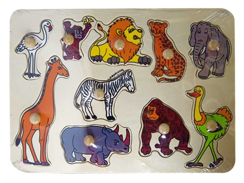 Fa puzzle - Afrikai állatok (29,5x21,8 cm)