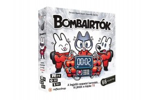 Bombairtók társasjáték doboza — kooperatív bombadefuse