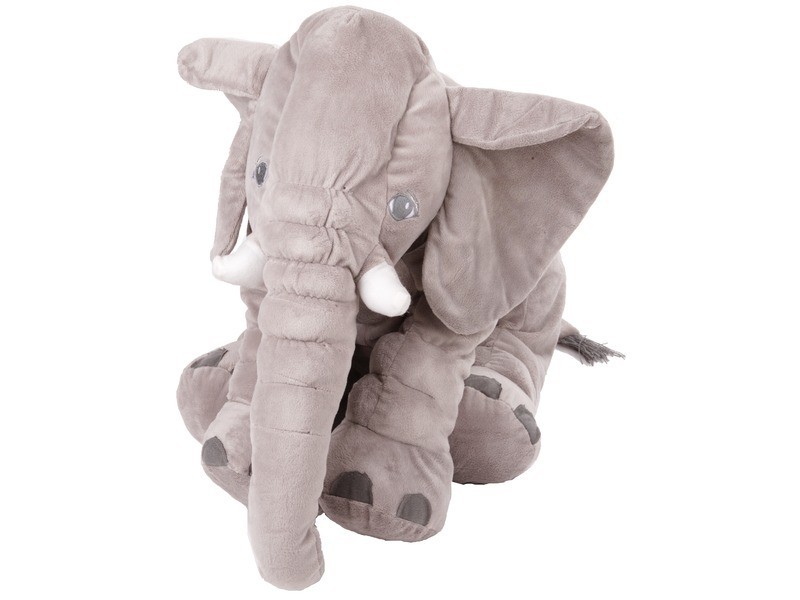 Elefánt plüssfigura 70 cm - szürke