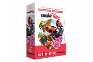 Bogártánc társasjáték doboz és játékelemek