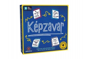 Képzavar társasjáték doboza és kártyák
