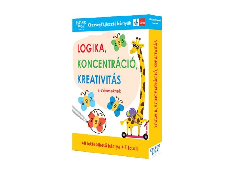 Logika, koncentráció és kreativitás kártyák (5–7 éveseknek)