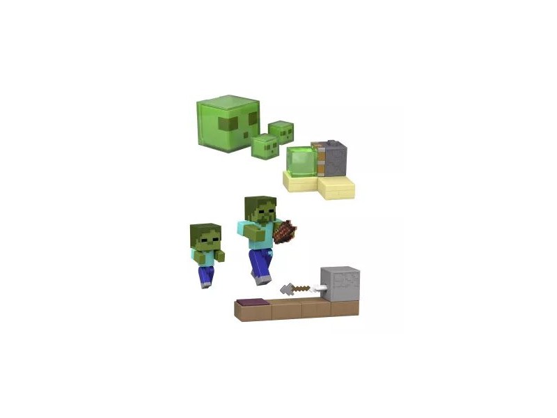 Minecraft akciófigura - pixeles szörnyek és kiegészítők
