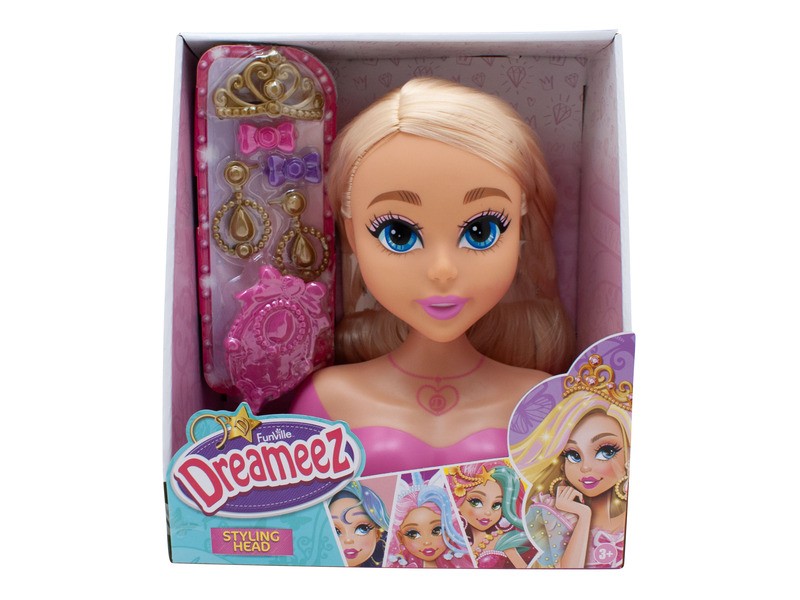Dreameez fésülhető babafej - fodrászos játék