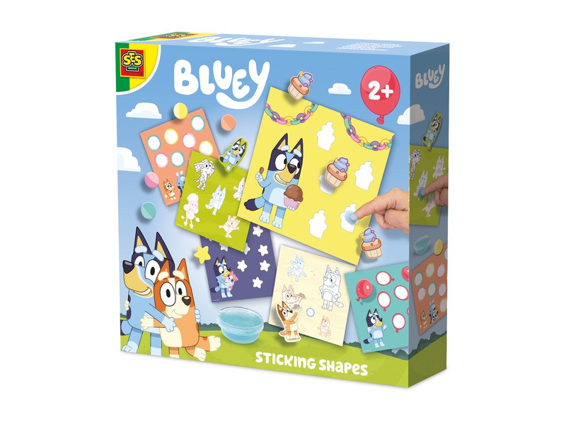 Bluey ragacsos formák: színes tapadó formák