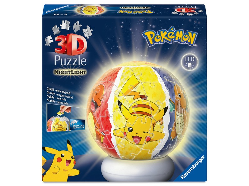 Puzzle 3D Pokémon éjjeli fény - LED dekoráció