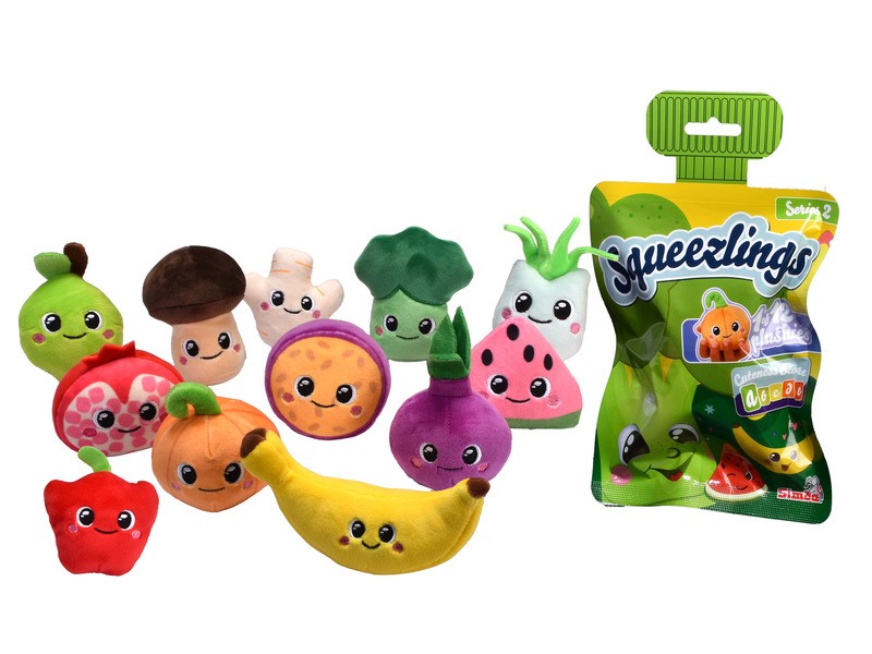 Squeezlings gyümi plüssök többféle